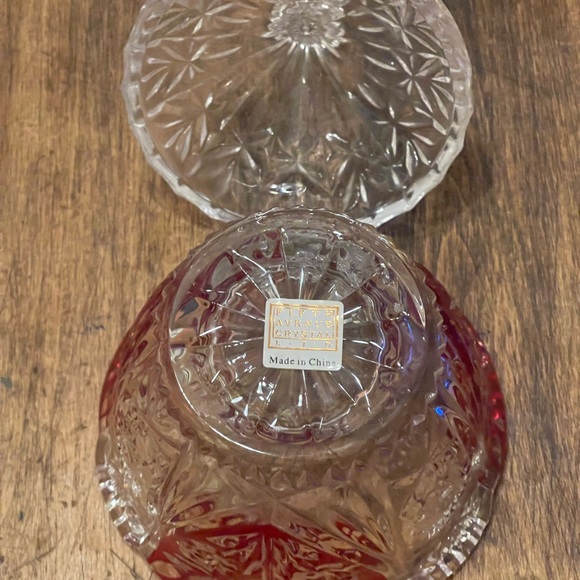 5h Avenue Rosaline Candy Dish Ruby 5" Crystal Glass Lid USA #ES106 - Picture 3 of 7